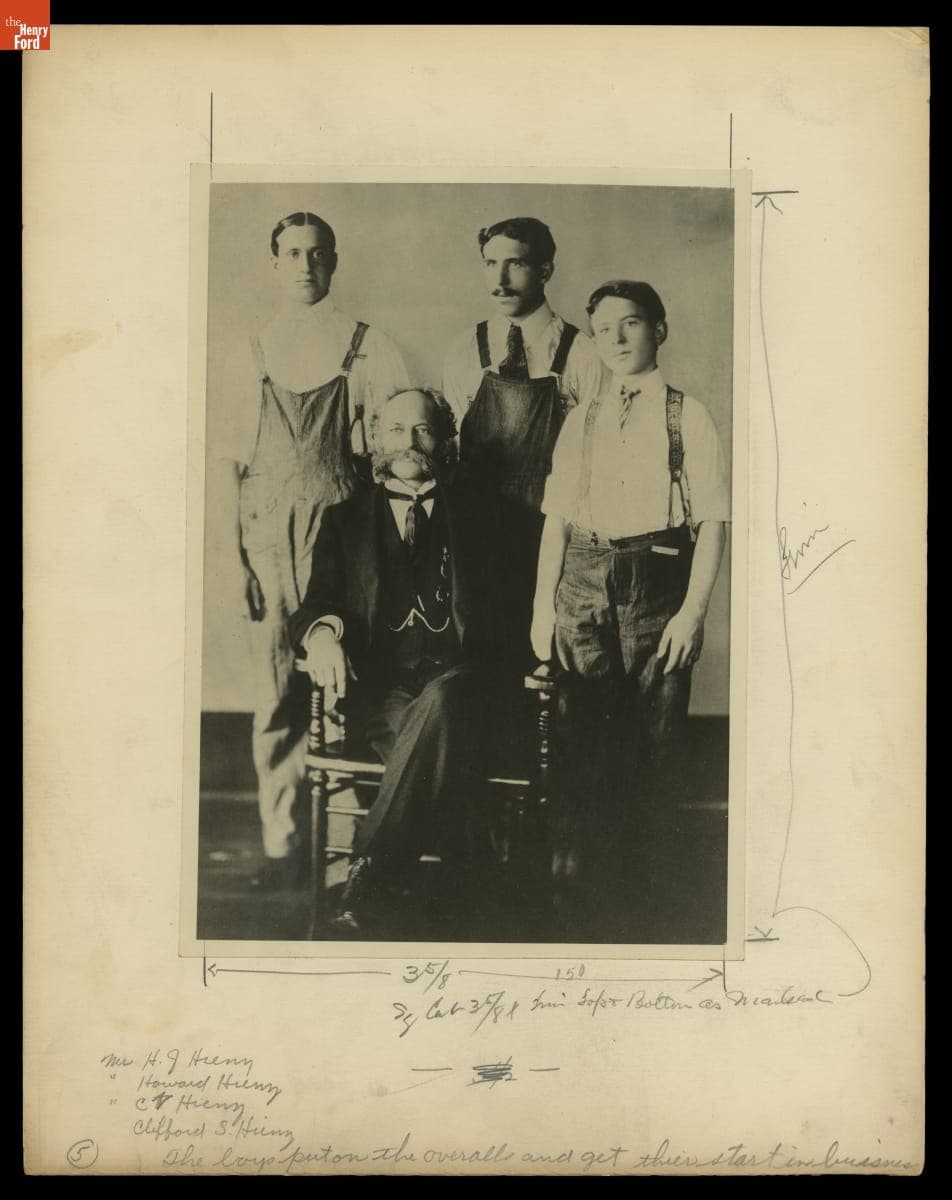 Composite Photograph Showing H.J. Heinz with Sons Howard, Clarence and Clifford