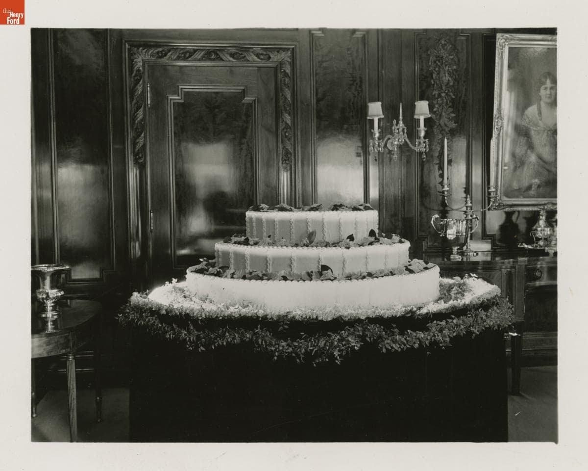 Cake for Henry Ford's 75th Birthday Celebration at Fair Lane, July 1938