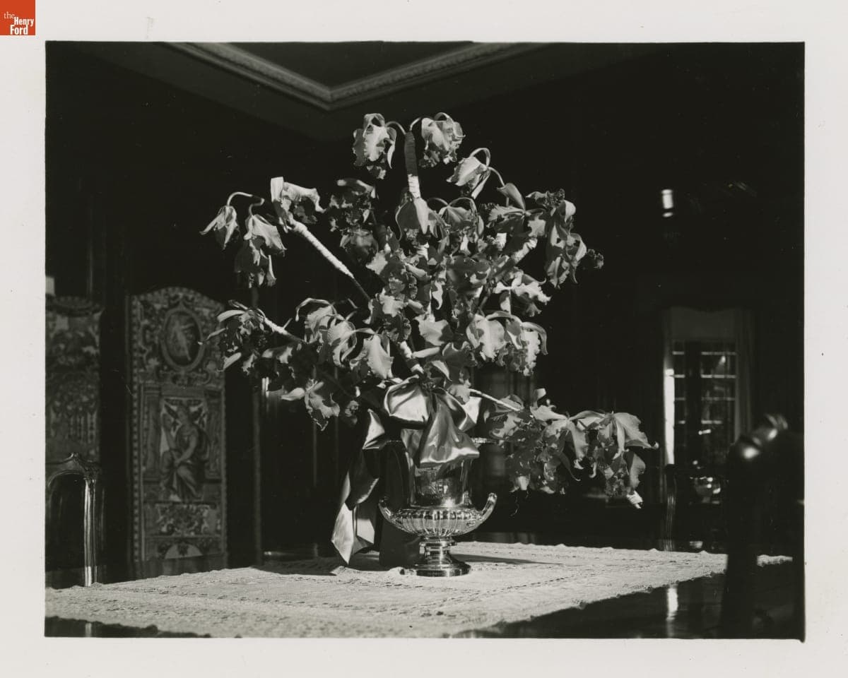 Flowers for Henry Ford's 75th Birthday Celebration at Fair Lane, July 1938
