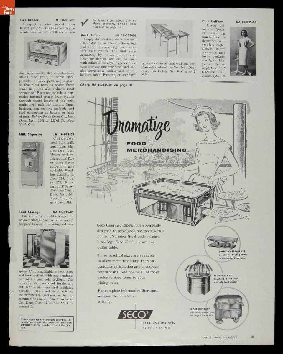 "Food Service Out Front," Article from "Restaurants & Interiors," October 1960