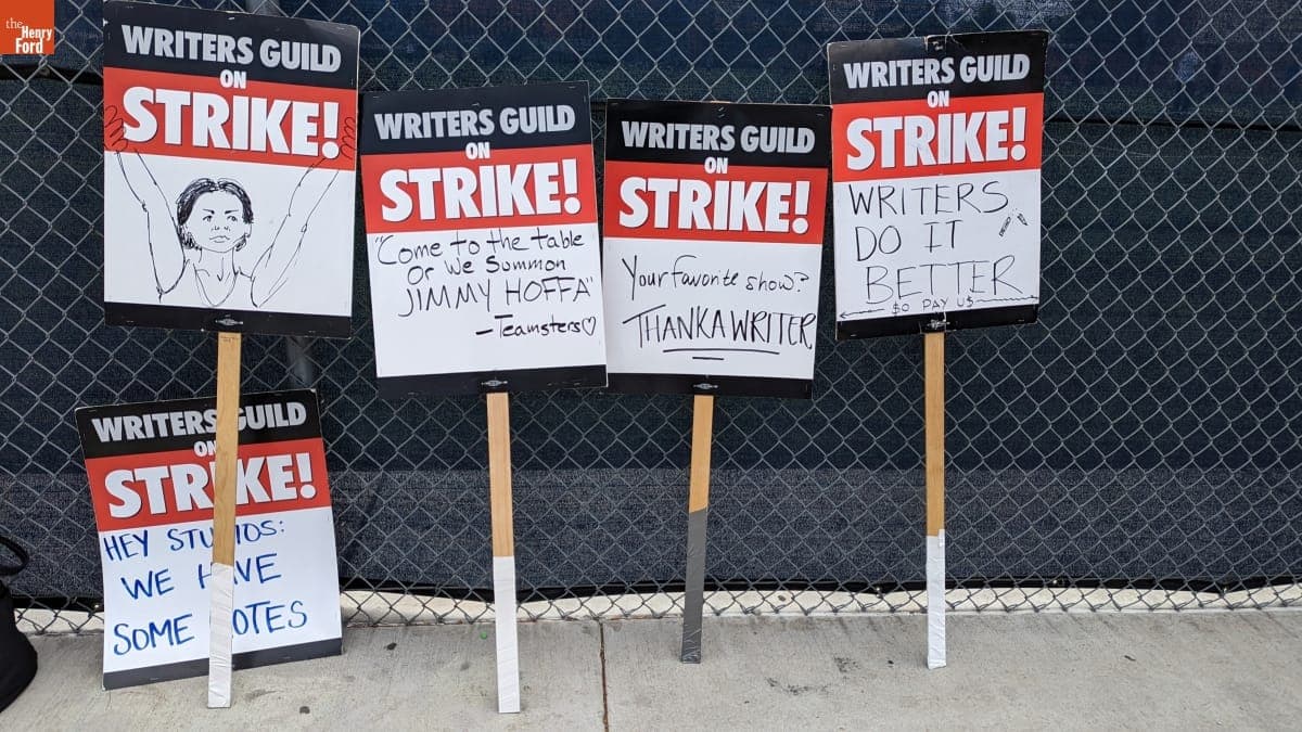 Picket Signs Created for the Writers Guild of America Strike, June 3, 2023