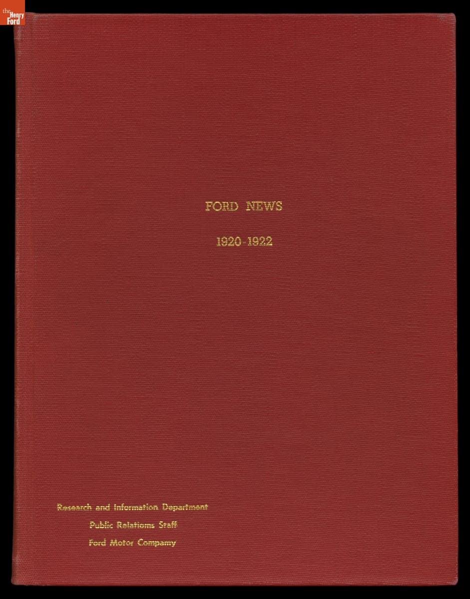 Ford News, Bound Volume for 1920-1922