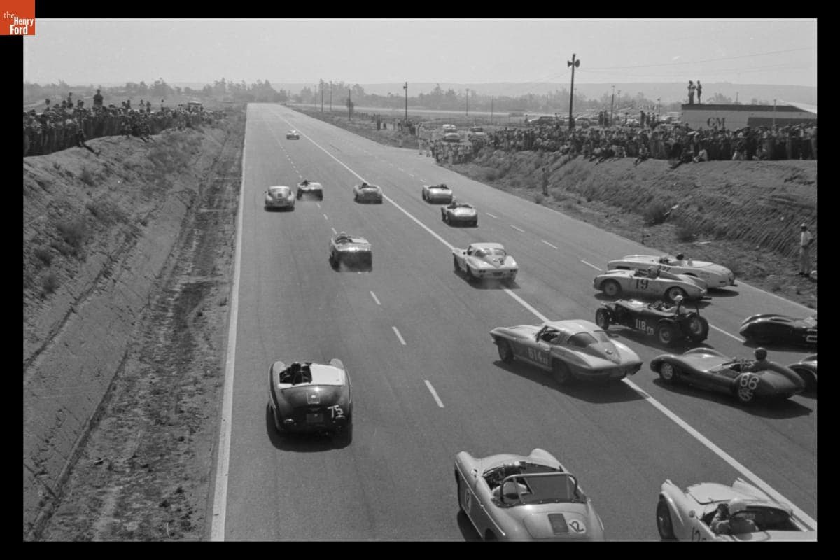 Start of the 5th Annual Los Angeles Times Grand Prix, Riverside, California, October 1962