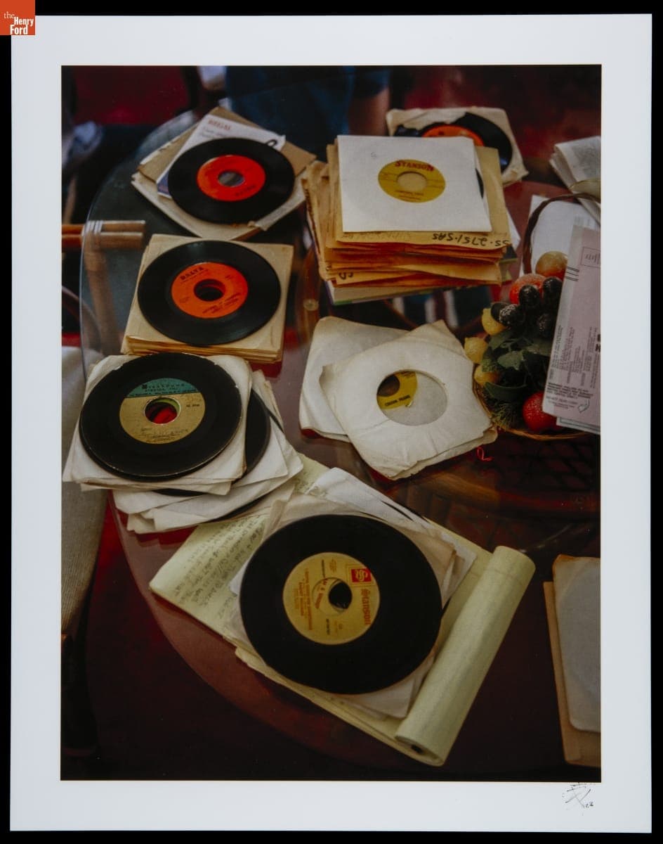 Stacks of 7-inch Records from the Collection of Sonny Craver, November 1998