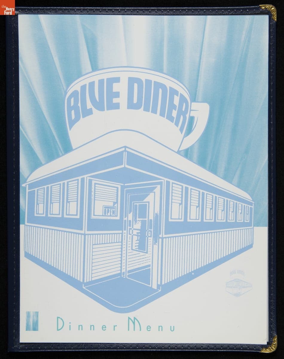 Blue Diner Dinner Menu, 1986-1992