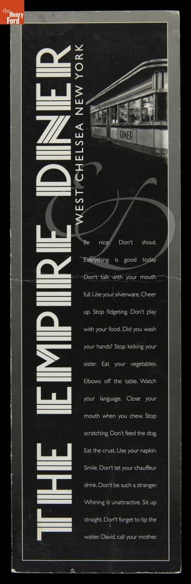 The Empire Diner Menu