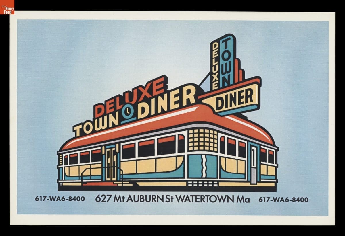 Deluxe Town Diner Advertising Card