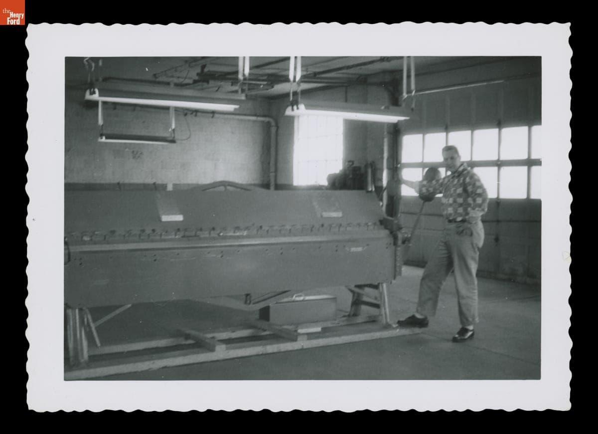 Brake for Bending Sheet Metal in the Erfed Corporation Factory, Rutherford, New Jersey, 1956-1975