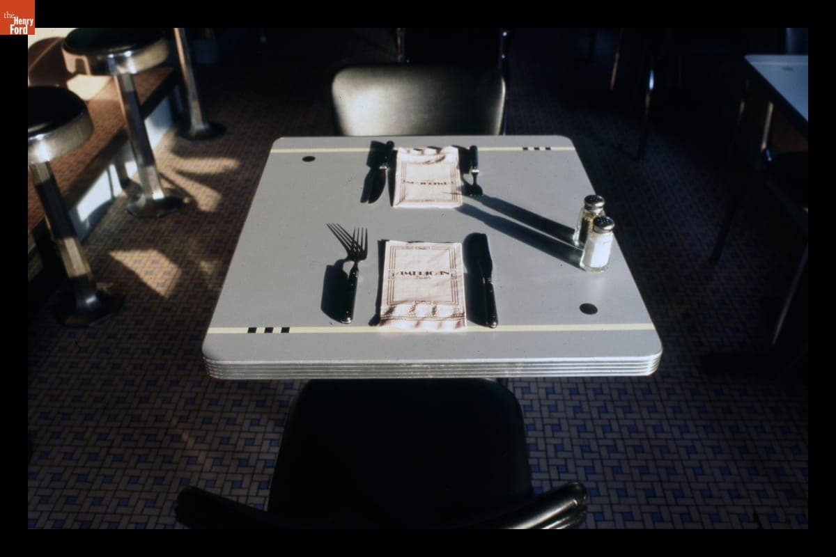 Inlaid Formica Table in American Diner, Princeton, New Jersey, July 1997