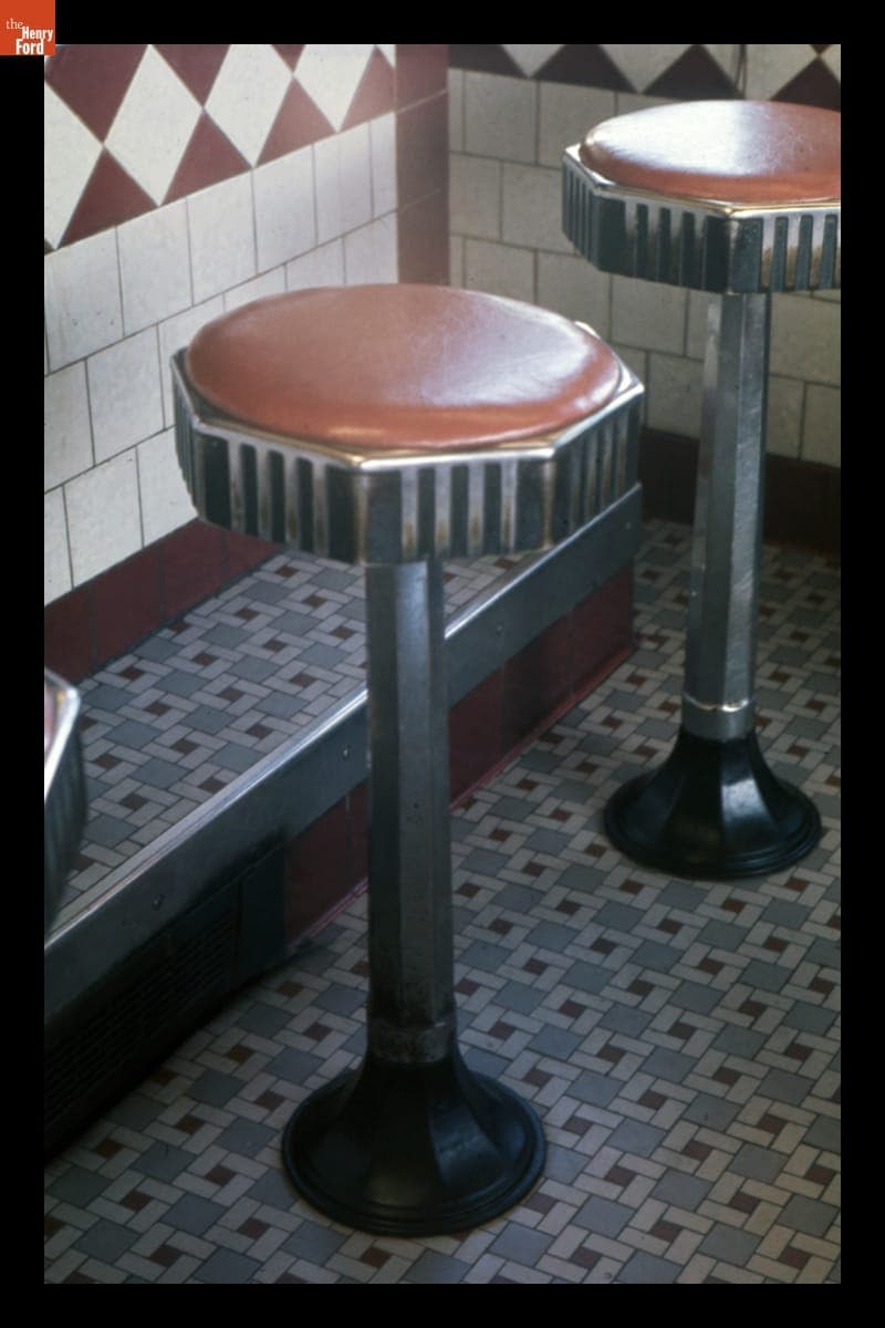 Stools in Top's Diner, Coopersburg, Pennsylvania, August 1976