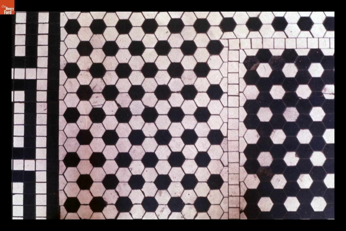 Detail of Floor Tile in Apple Tree Diner, Dedham, Massachusetts