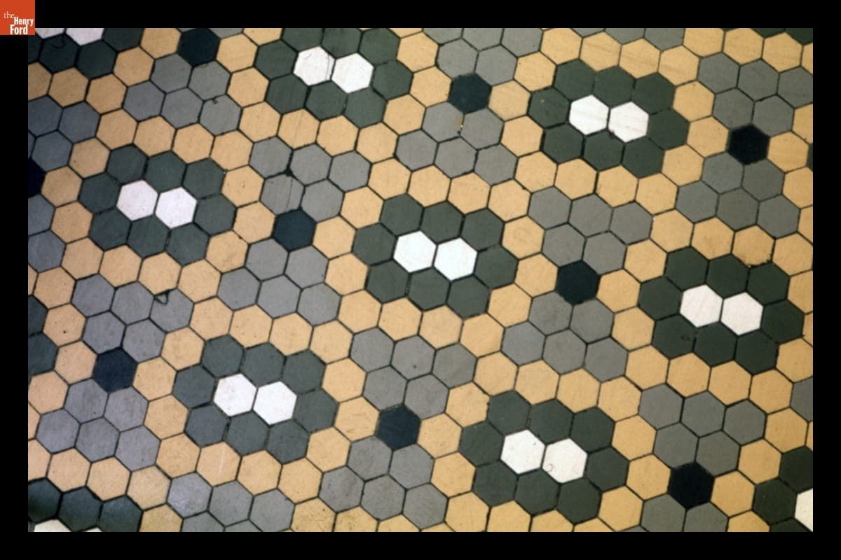 Floor Tile in Jimmy's Diner, Bloomfield, New Jersey