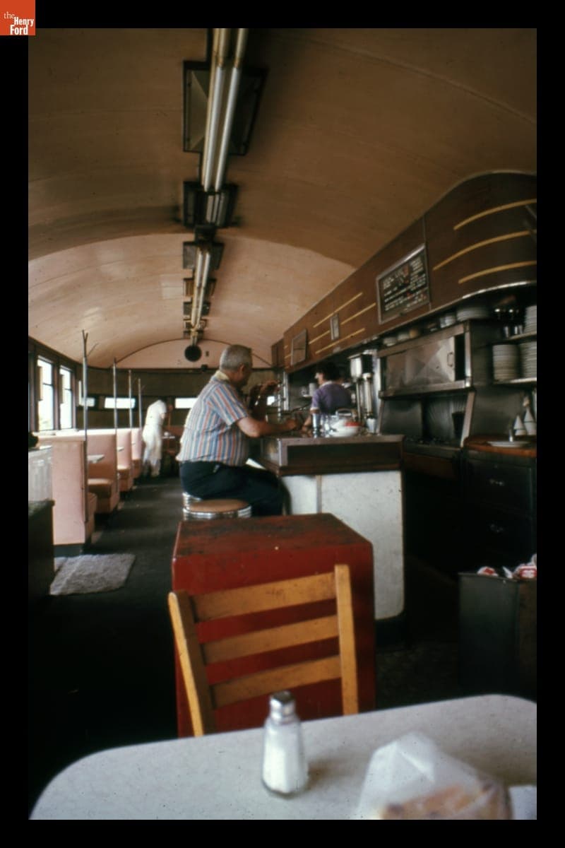 Interior of Fenway Flyer Diner, Boston, Massachusetts, 1971