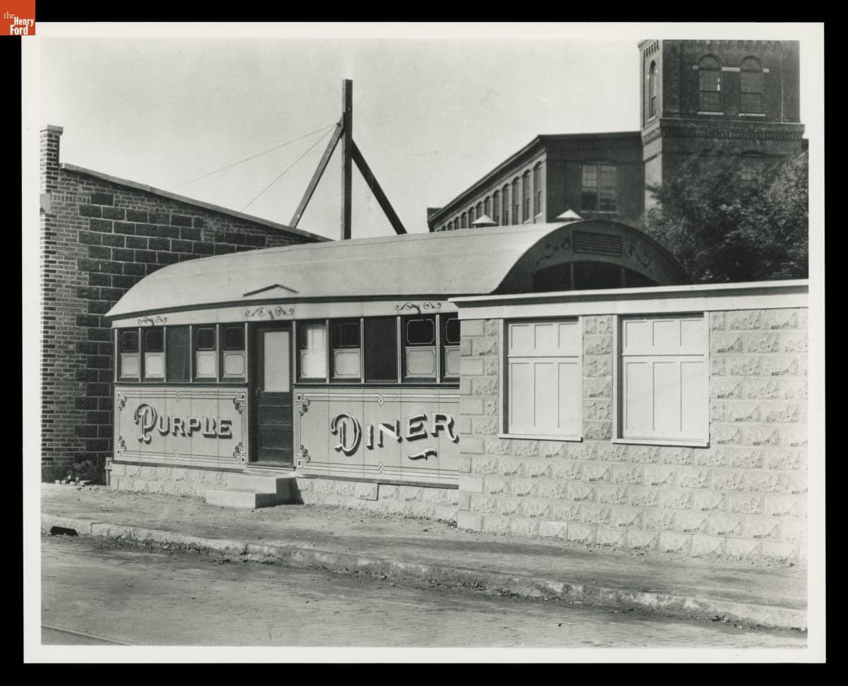 Purple Diner in Worcester, Massachusetts, Built by Wilfred H. Barriere, 1920-1930