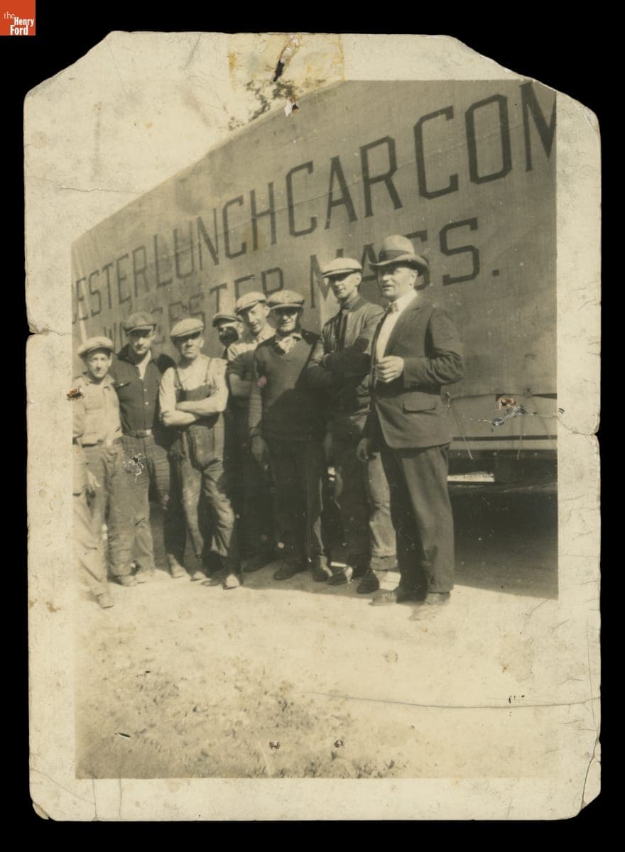 Moving Crew of Trucking and Rigging Business with Owner Arthur LaFleur before Moving Diner, circa 1925