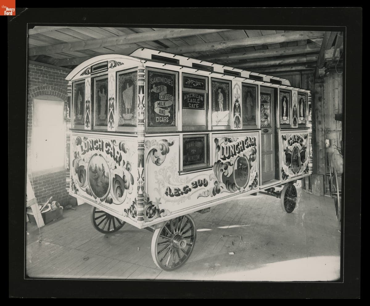 American Eagle Cafe inside the Worcester Lunch Car Company Factory, 1906