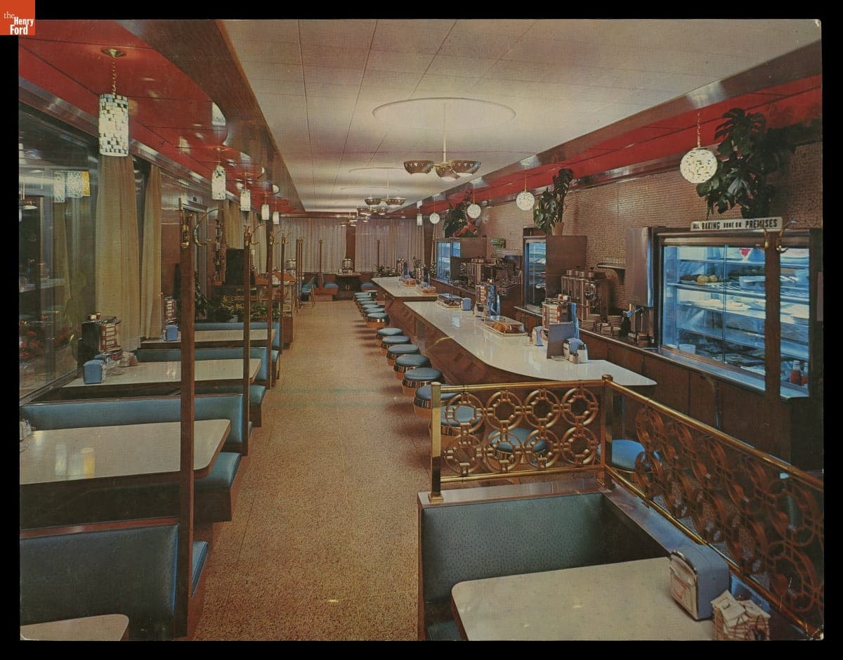 Interior of Lido Diner, Route #22, Springfield, New Jersey, 1960