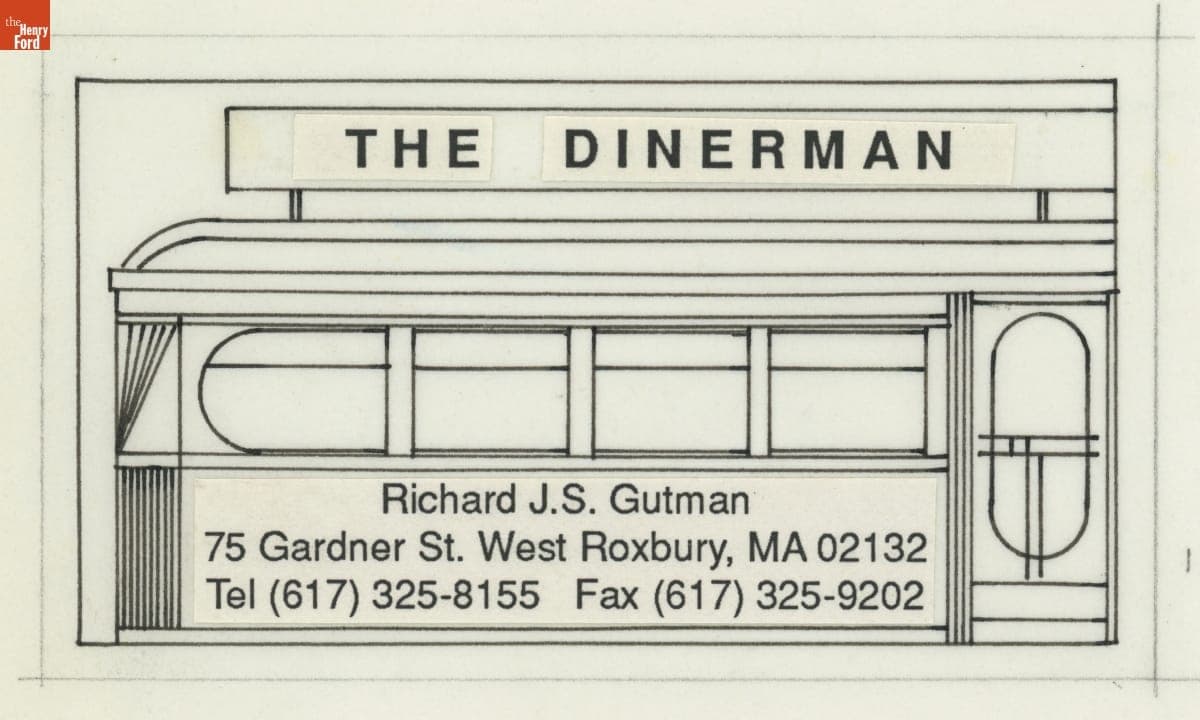 "The Dinerman" Business Card Mockup, circa 1975