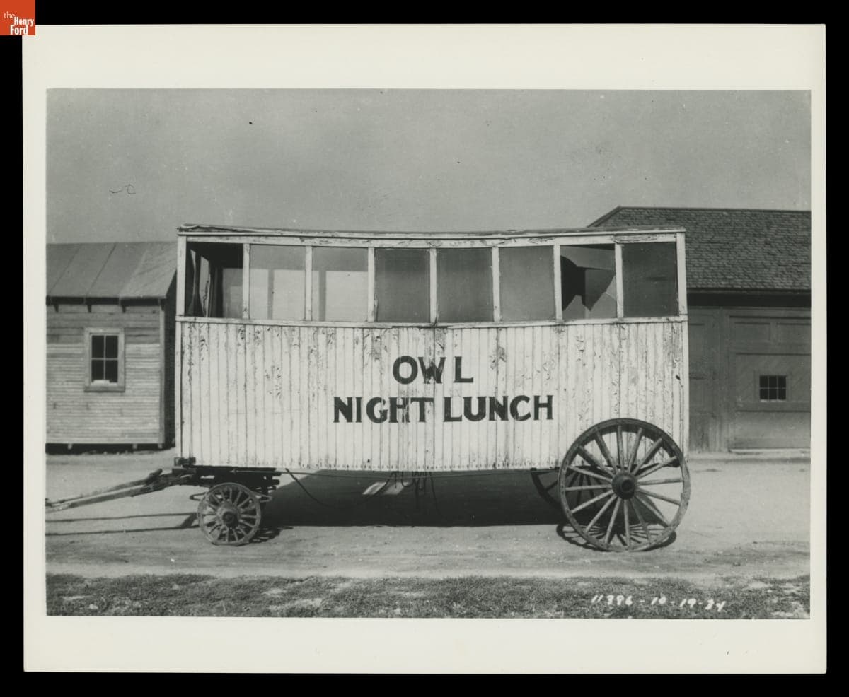 Owl Night Lunch Wagon in Greenfield Village, October 1934