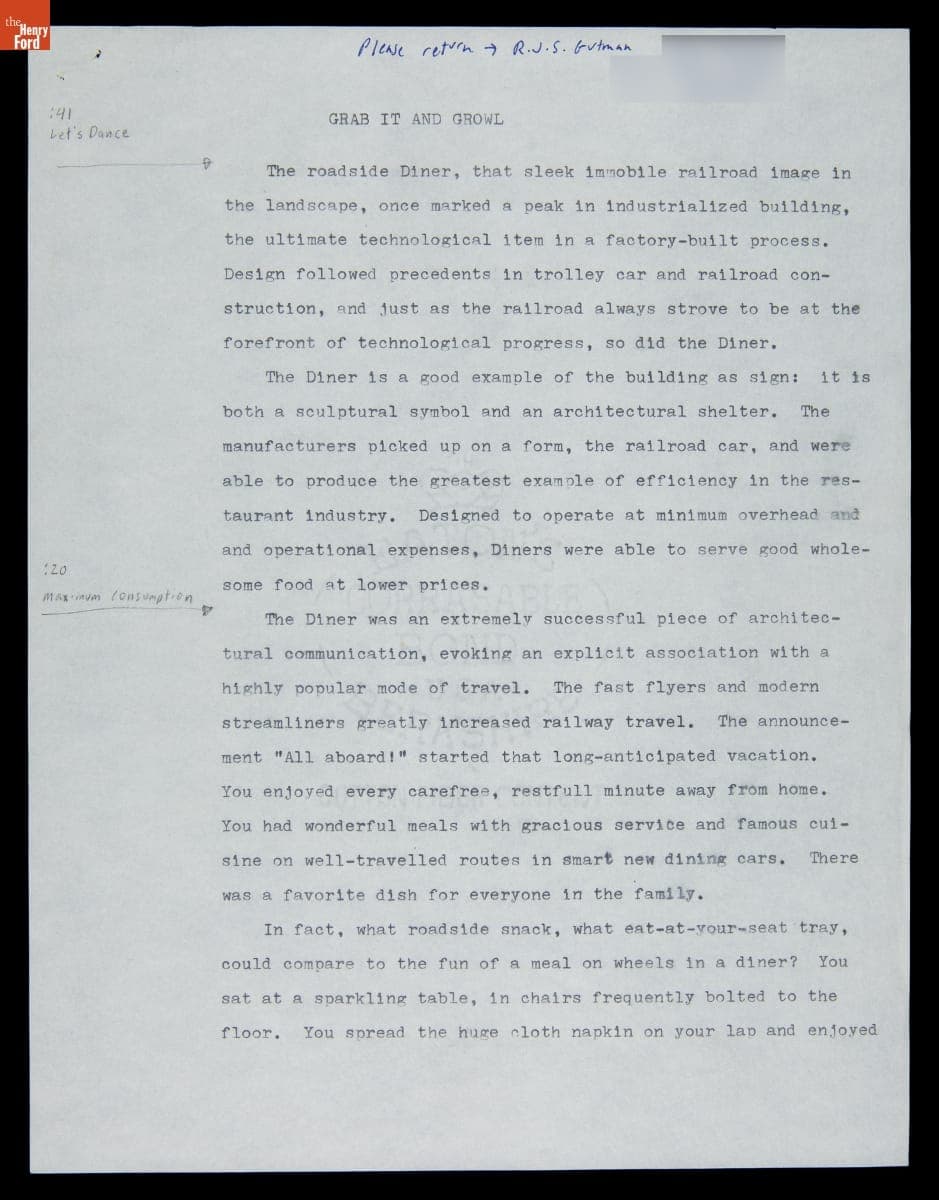 "Grab It and Growl" Slideshow Script, 1972