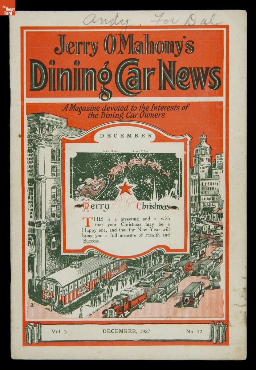 "Jerry O'Mahony's Dining Car News," December 1927