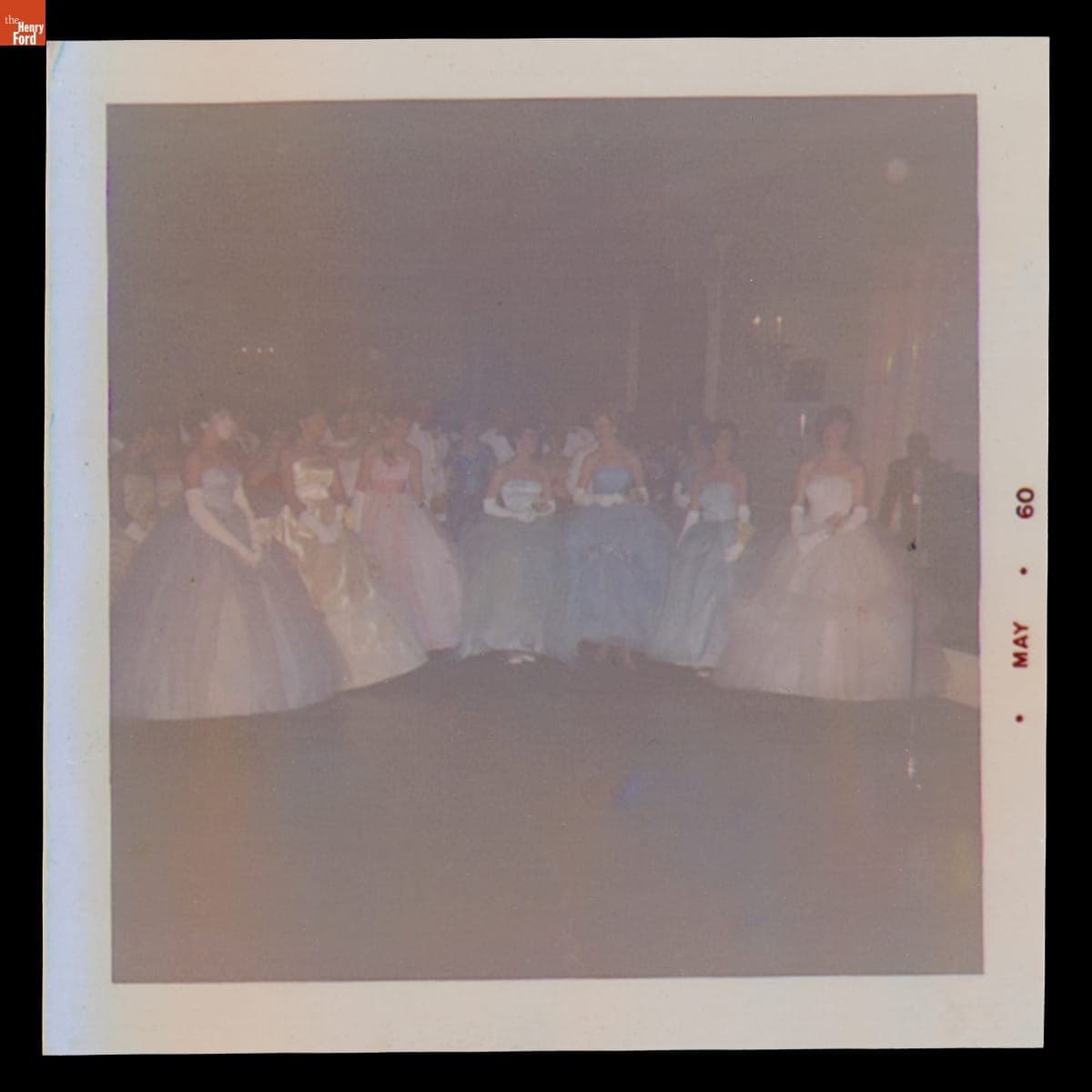 Linda Detrick Nelson and the Redford Union High School Prom Court, Lovett Hall Ballroom, May 13, 1960