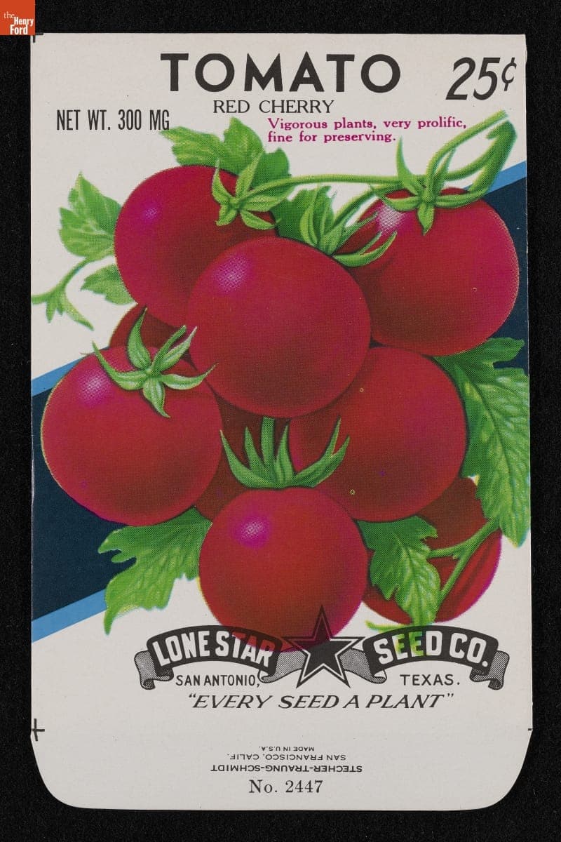 Lone Star Seed Co. "Tomato: Red Cherry" Seed Packet, 1977