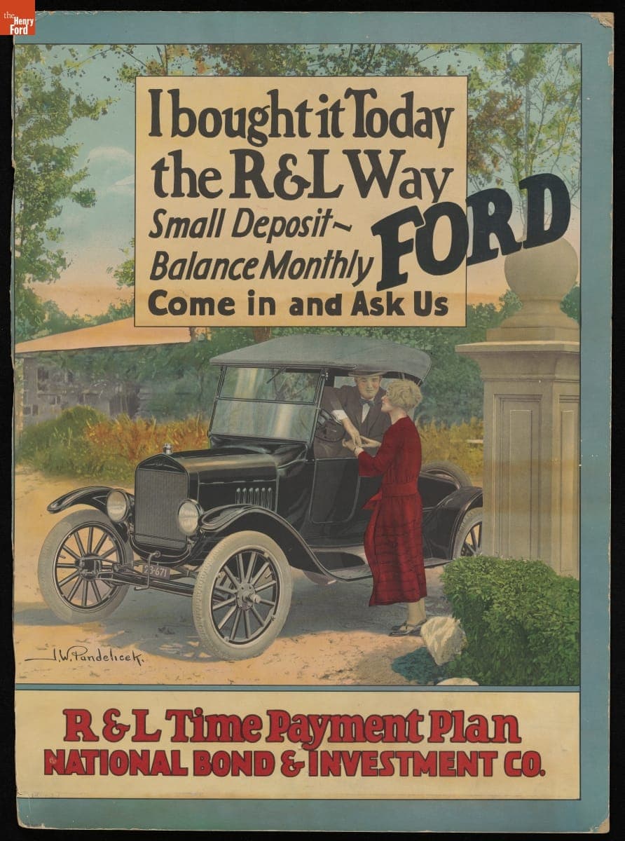 Advertising Poster, "Ford- I Bought It Today the R&L Way," circa 1925