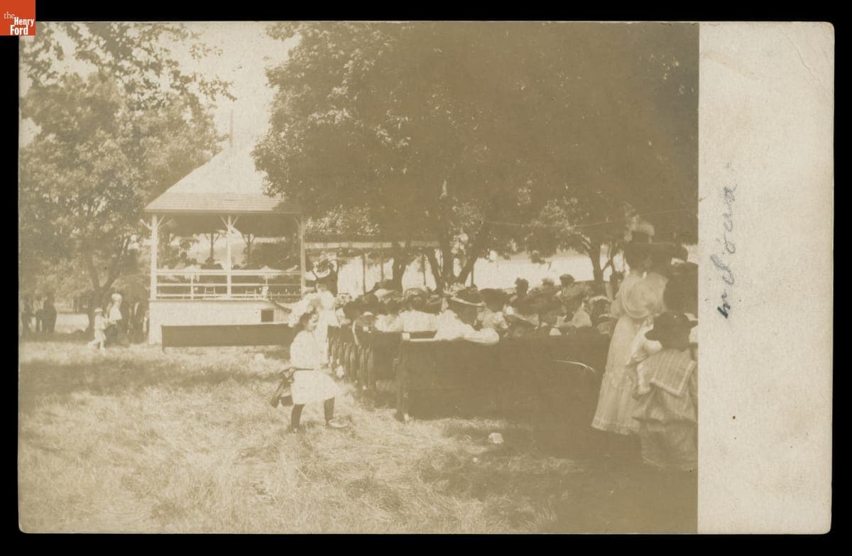 People Gathered to Celebrate the Fourth of July in Iowa, circa 1907