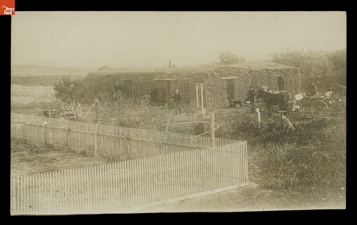 Sod House Built in 1878 by S.W. Stilgebouer in Danbury, Nebraska