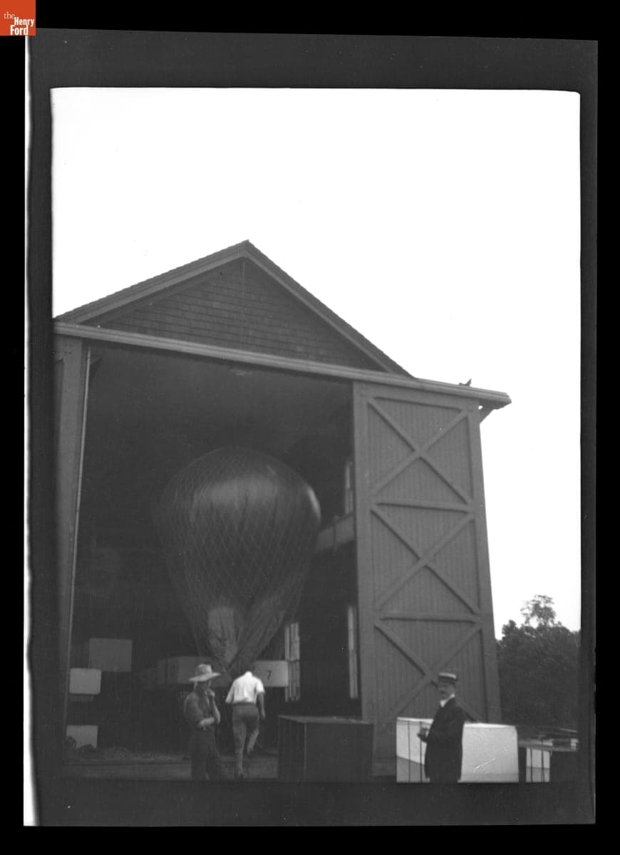 Weather Balloon inside a Storage Shed, 1915-1930