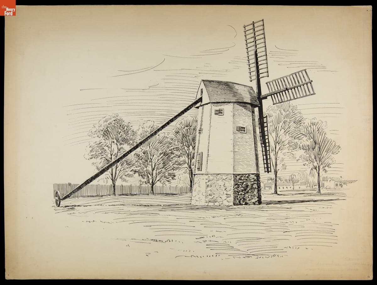 Farris Windmill in Greenfield Village, circa 1937