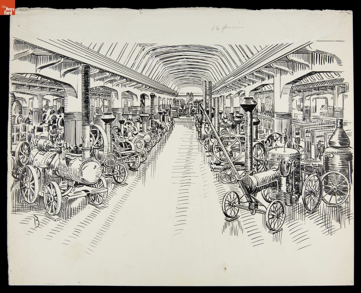 Portable Steam Engines in Henry Ford Museum, circa 1941