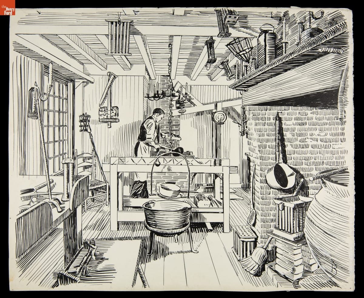 Candle Shop in Henry Ford Museum "Street of Shops" Exhibit, circa 1941