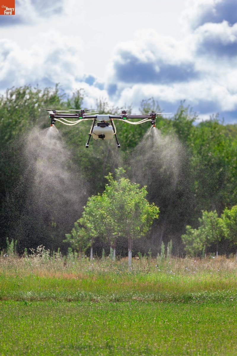 "Agras MG-1" Drone in Flight
