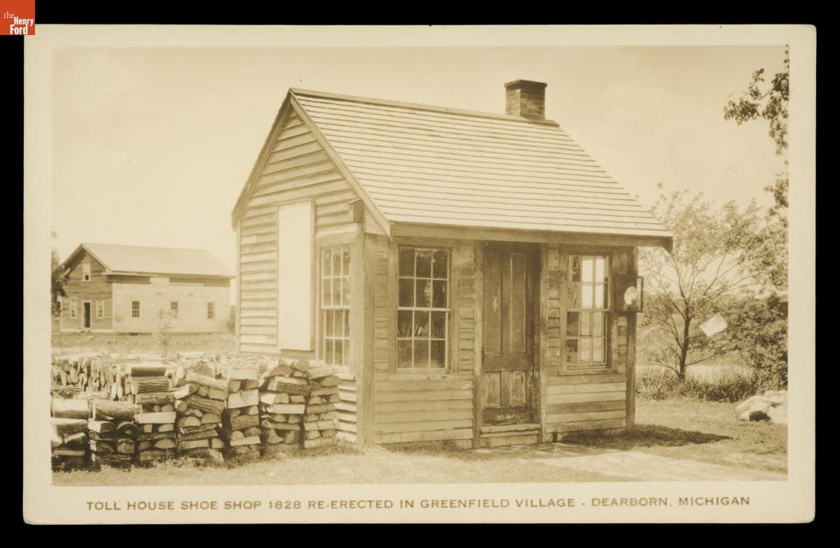 1828 Toll House Shoe Shop from Massachusetts Relocated in Greenfield Village, Dearborn, Michigan, 1929-1935