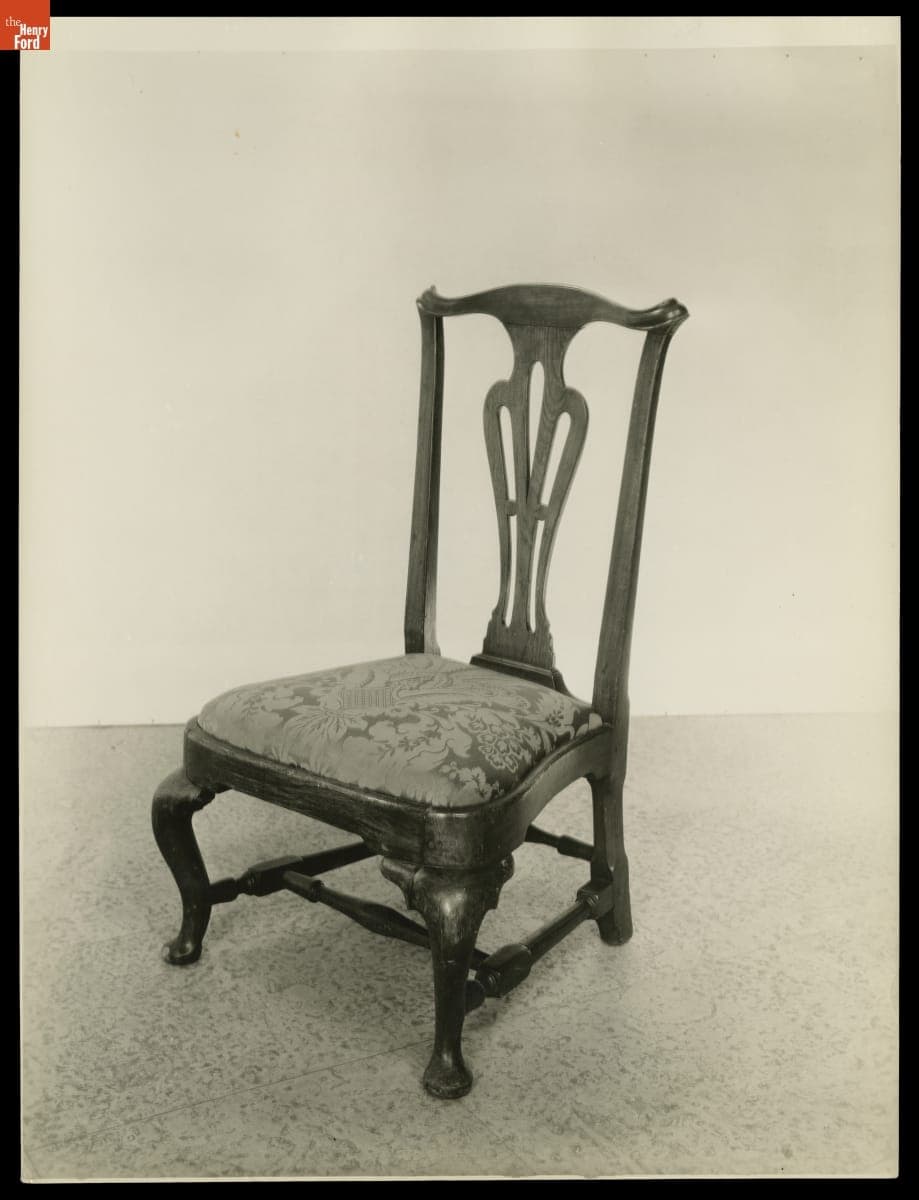 Slipper Chair, 1750-1770, Photographed in Henry Ford Museum, July 1935