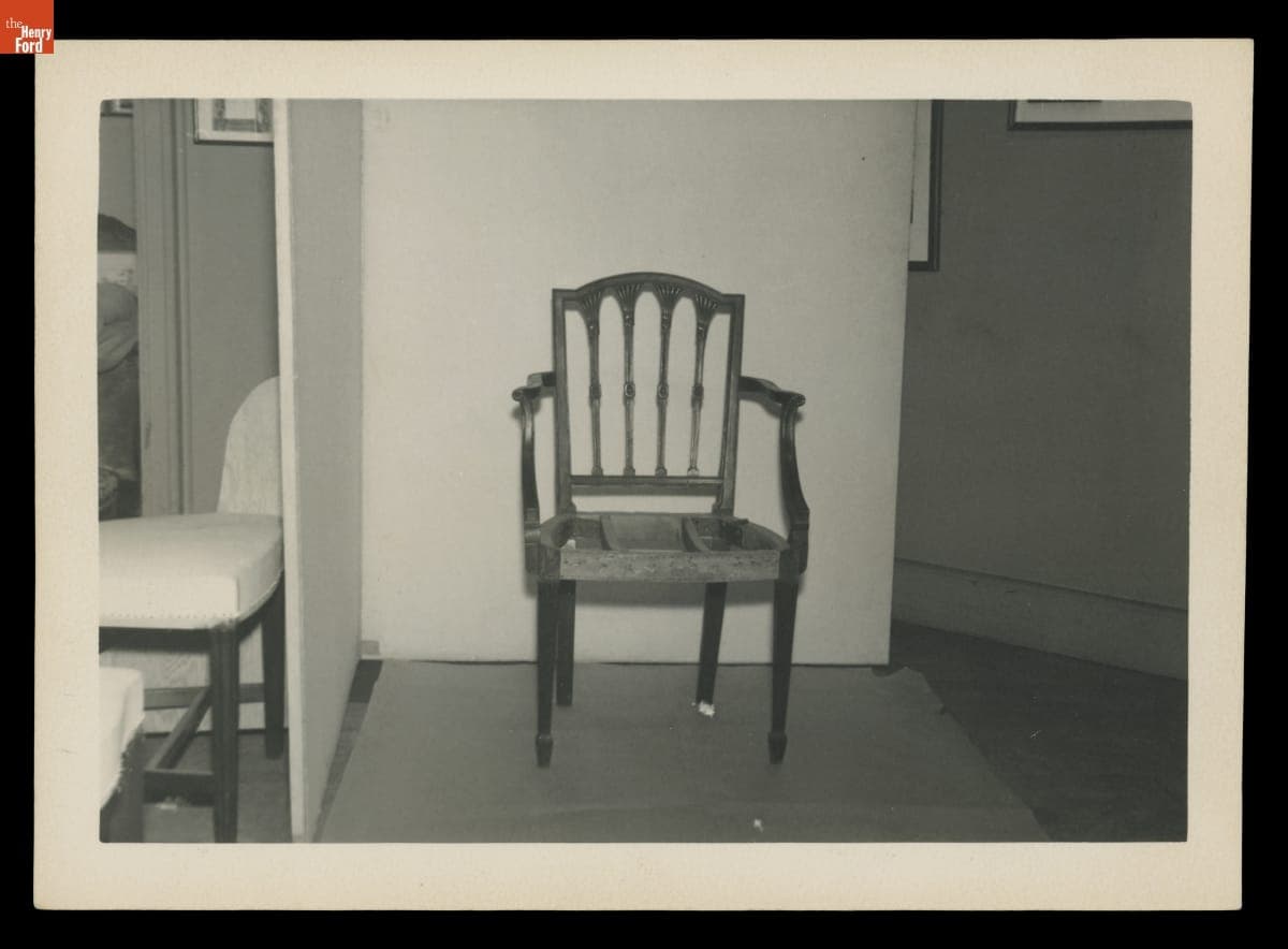 Armchair, 1785-1805, Photographed at Ernest LoNano Interiors, New York, 1950-1953