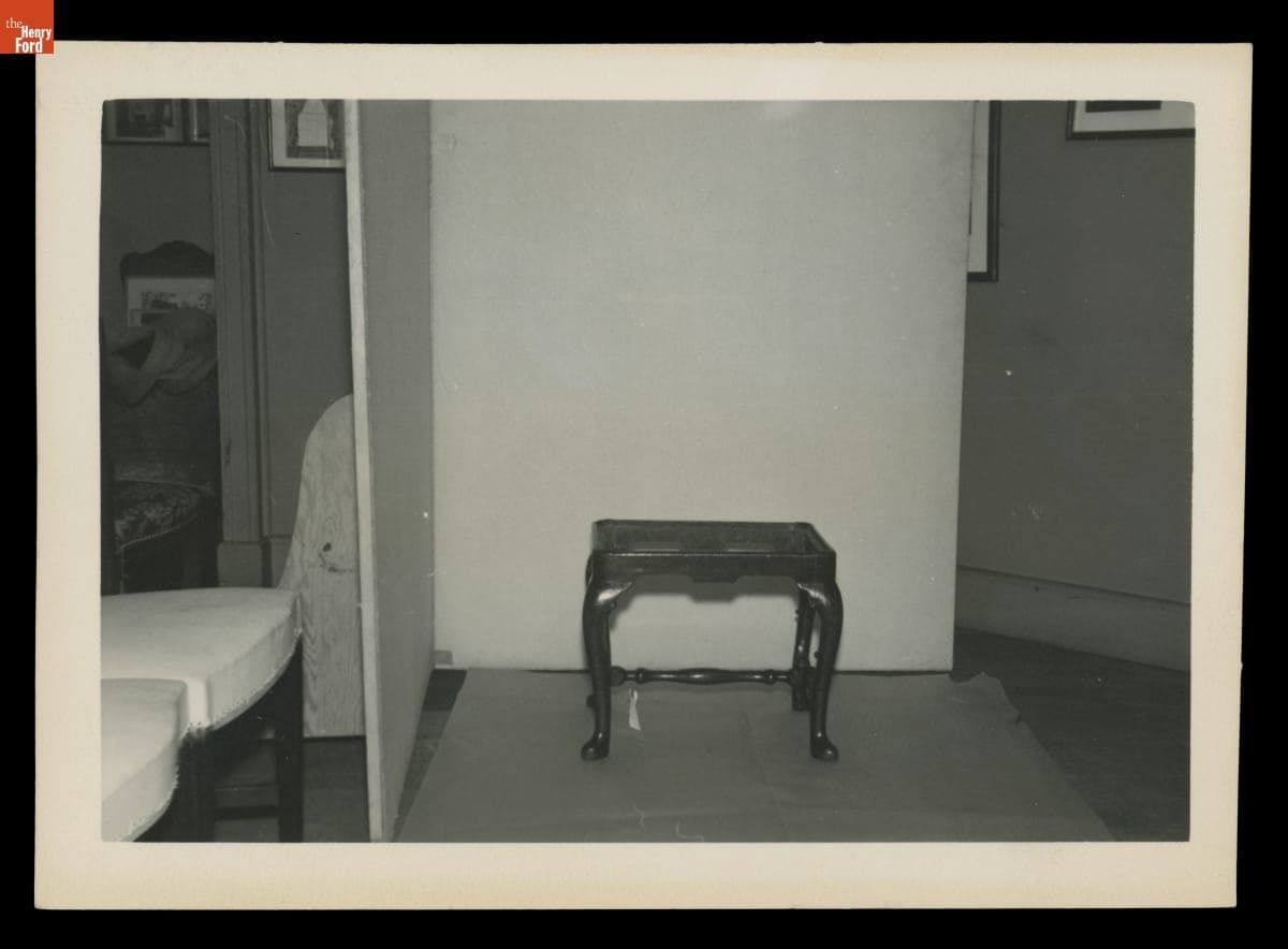 Footstool, 1720-1740, Photographed at Ernest LoNano Interiors, New York, 1950-1953