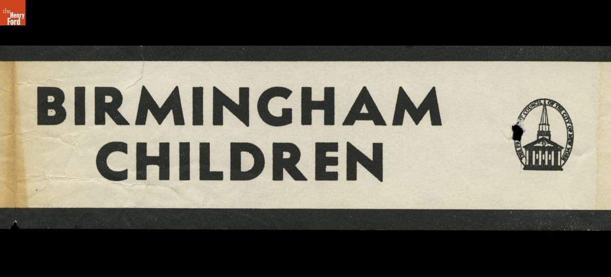 "Birmingham Children" Armband Used after 16th Street Baptist Church Bombing, September 1963