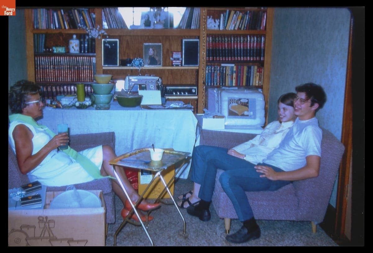 Emeline Morrow Miner at Wedding Shower for Her Son Lynn and Becky Martin, August 1970