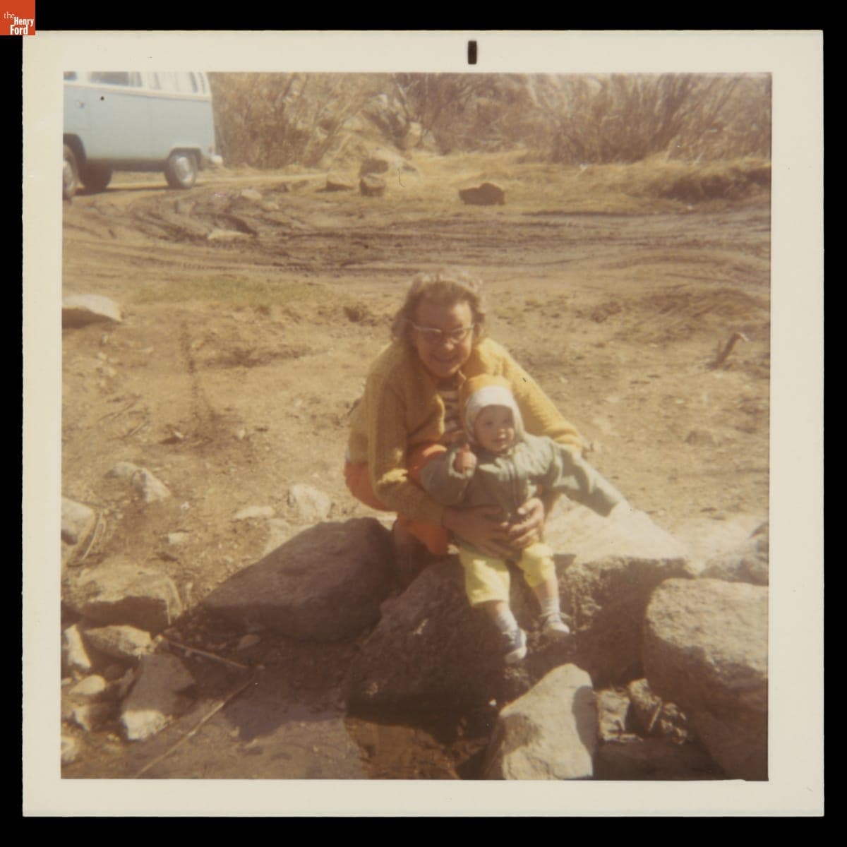Emeline Morrow Miner with 13-month-old Granddaughter Tessa Miner, March 1972