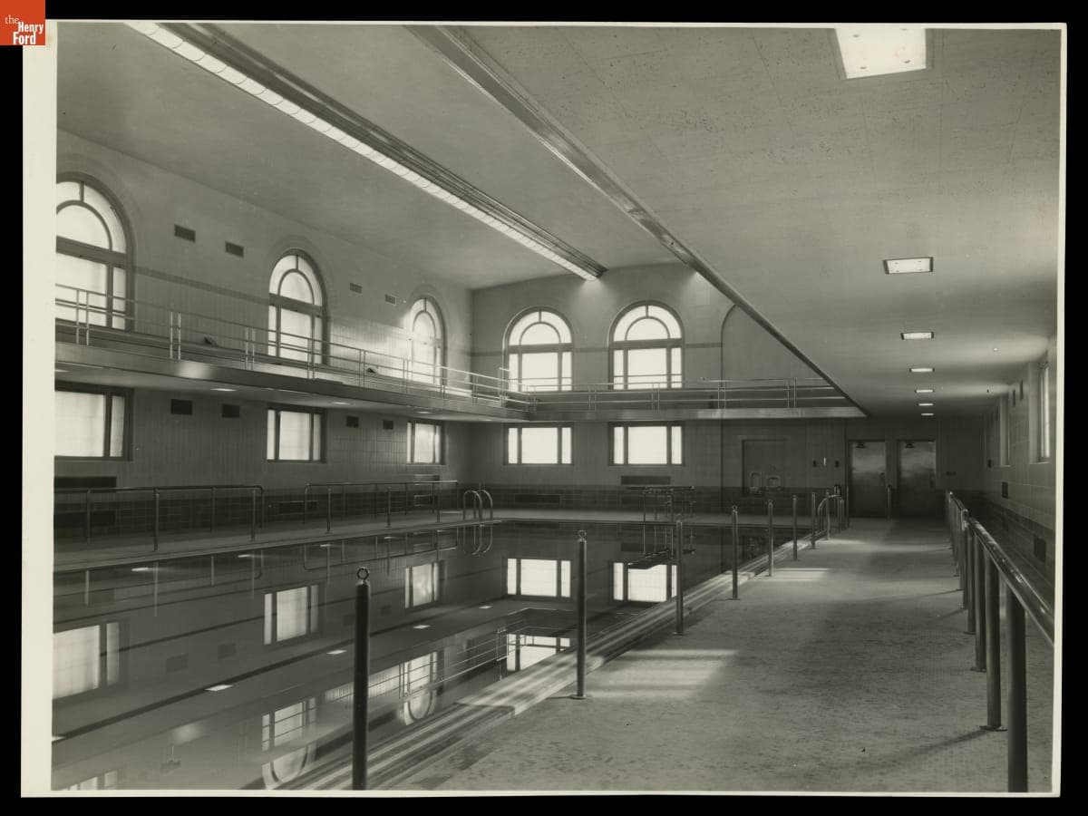 Swimming Pool in Edison Institute Education Building (Lovett Hall), 1937