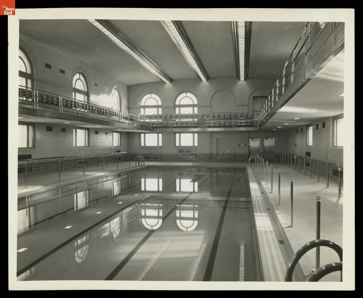Swimming Pool in Edison Institute Education Building (Lovett Hall), December 1937