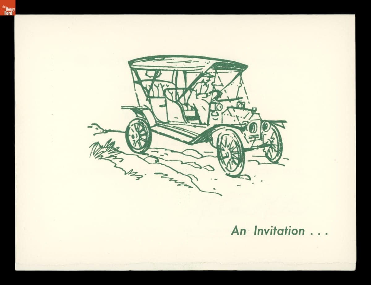 Invitation to Old Car Festival at Greenfield Village, September 1962