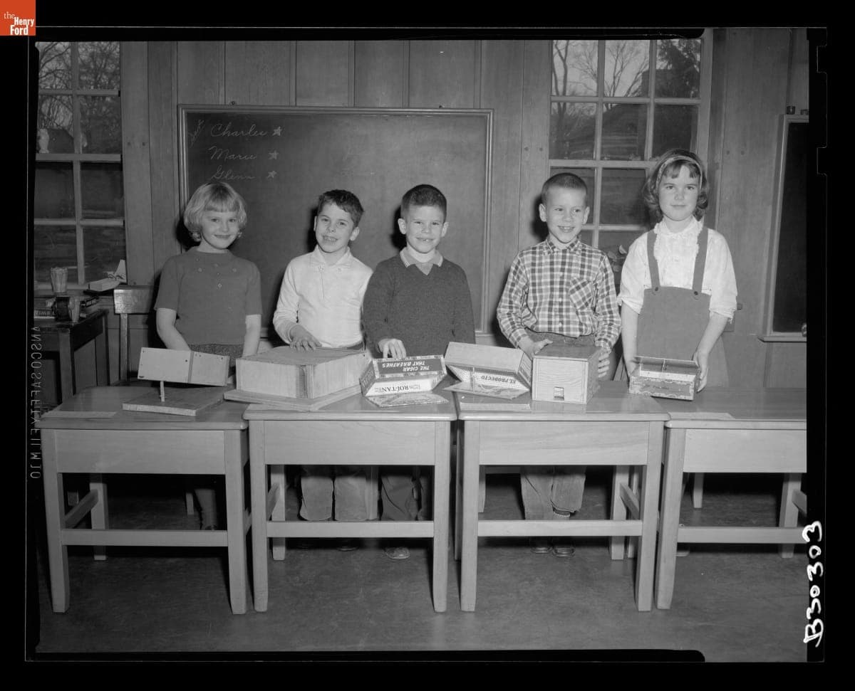 Greenfield Village Schools Second Grade Mousetrap Project, March 19, 1962