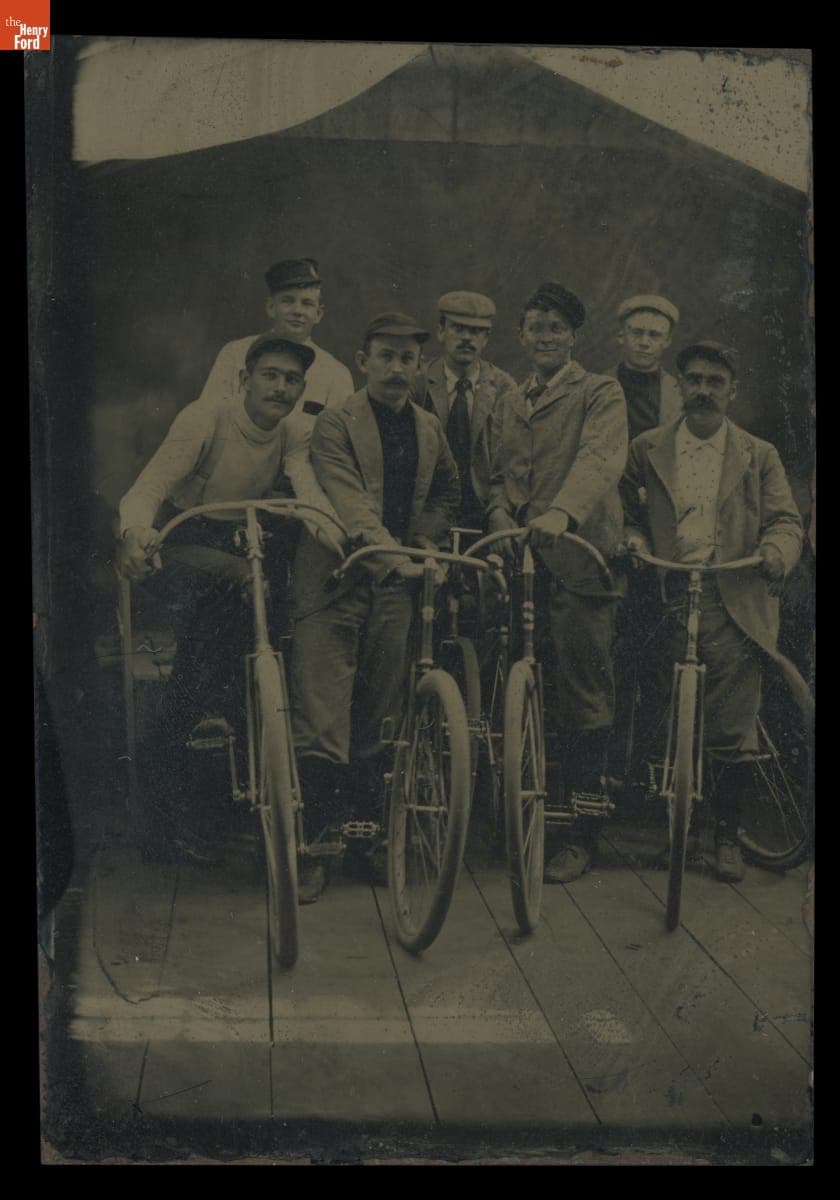Group Posing with Bicycles, 1898-1906