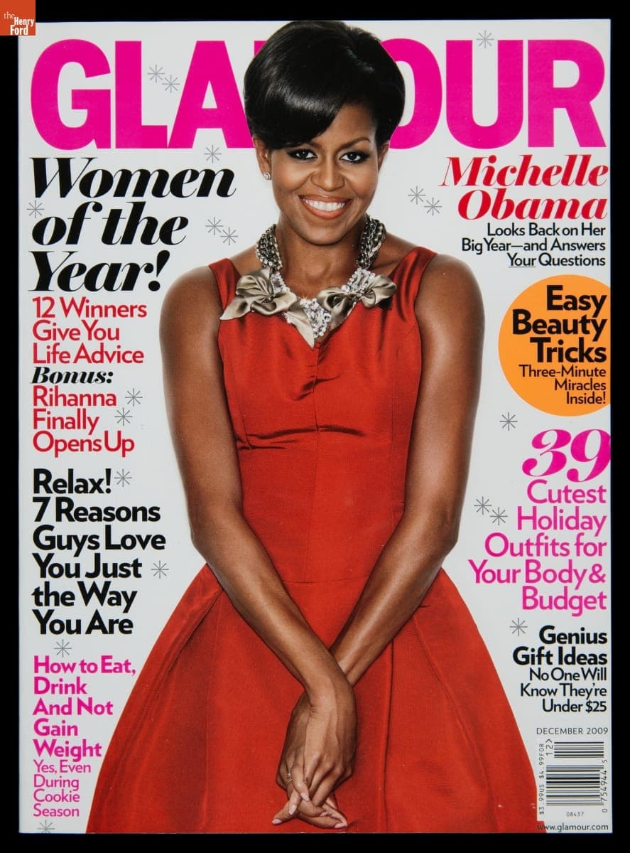 Glamour Magazine, Cover Featuring Michelle Obama, December 2009
