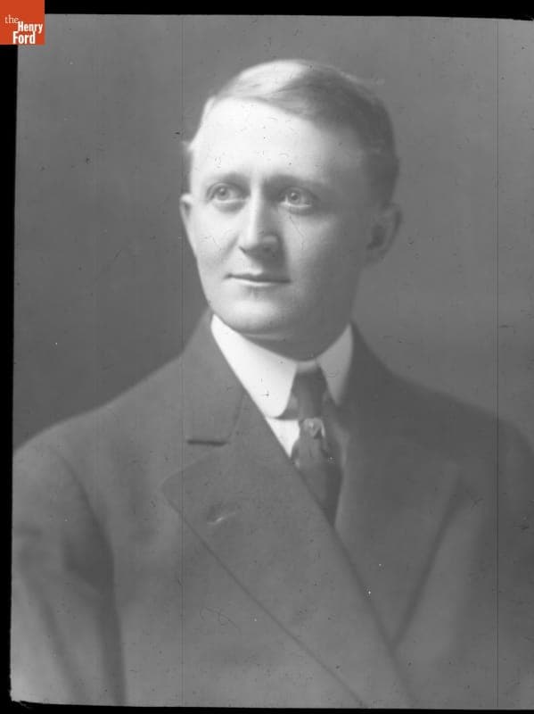 Portrait of George Salzman, Thomas Race Car Driver, circa 1907