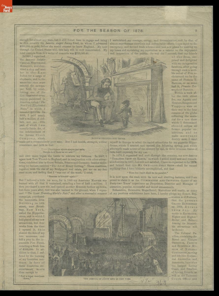 "P.T. Barnum's Own Illustrated News for the Season of 1878"